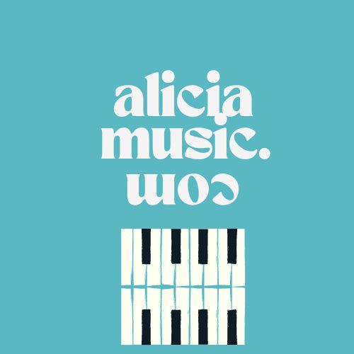 Logo de AliciaMusic - Plataforma de recursos musicales para niños de primaria y profesores.